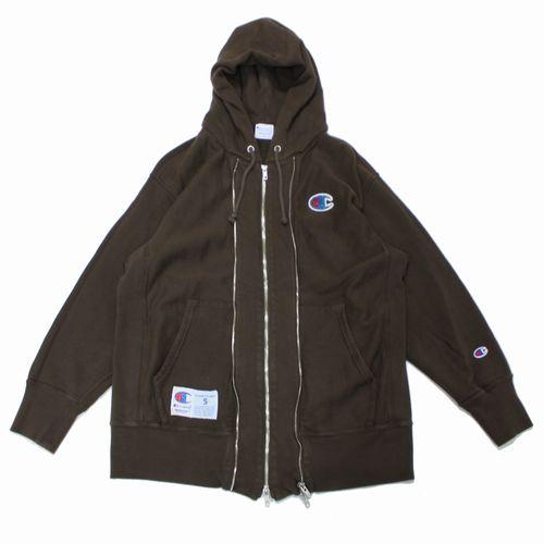 UNDERCOVER × Champion 25SS 10ozチャンピオン裏毛ビーズ刺繍ダブルZIP
