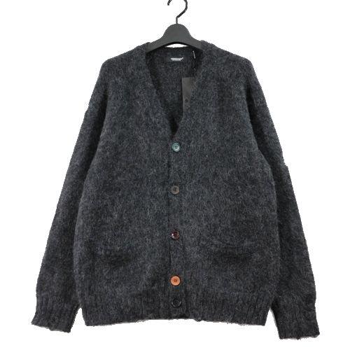 UNDERCOVER ダメージ加工 カーディガン サイズ3 グリーン UNDERCOVER アンダーカバー 23AW モヘアダメージカーディガン 3