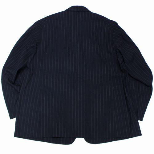 COMOLI コモリ 23SS ウールストライプジャケット 3 ネイビー