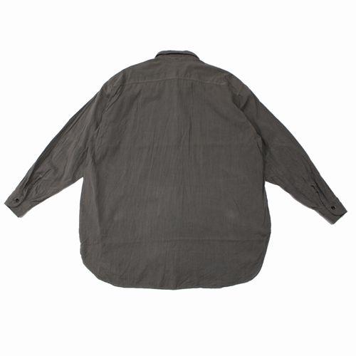 COMOLI コモリ 24SS ヨリモク ワークシャツ 3 グレー : unstitch Yahoo