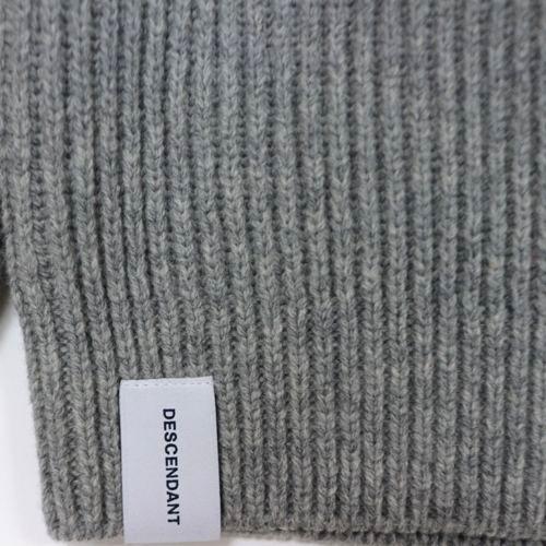 DESCENDANT ディセンダント 24AW CLAM CREW NECK KNIT ニット 3 グレー
