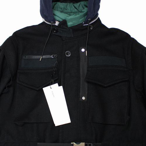 Sacai サカイ 21AW Wool Melton Blouson ウールメルトンブルゾン
