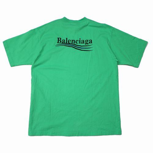 【確実正規品】BALENCIAGA キャンペーンロゴ Tシャツ BALENCIAGA バレンシアガ キャンペーンロゴTシャツ S グリーン