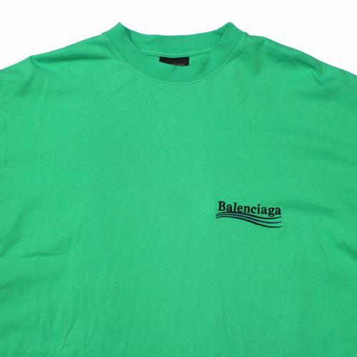 BALENCIAGA バレンシアガ キャンペーンロゴTシャツ S グリーン