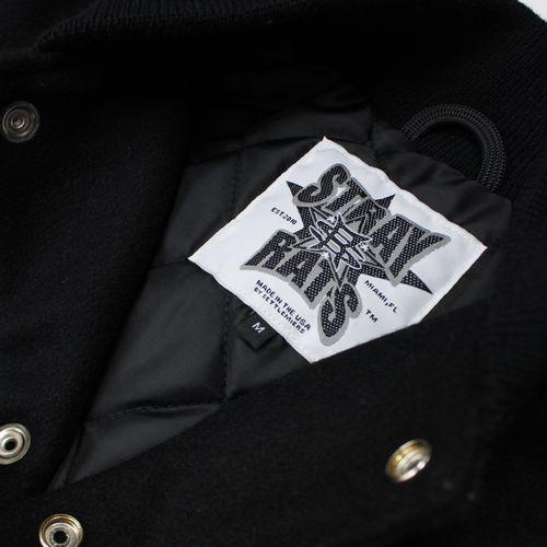 STRAYRATS × BOUNTY HUNTER 24AW Varsity Leather スタジャン M