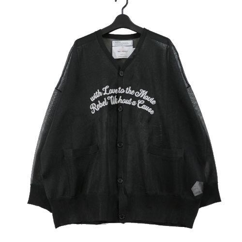 ダイリク DAIRIKU 24SS 24SS K-1 Letter Skeleton Cardigan レター スケルトン カーディガン ブラック系 L【新古品】【未使用】【中古】 DAIRIKU ダイリク 24SS Letter Skeleton Cardigan レタースケルトン