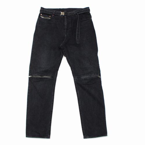 Sacai サカイ 24SS ベルテッドデニムパンツ 3 ブラック : unstitch 