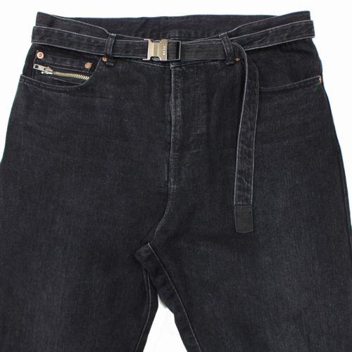 Sacai サカイ 24SS ベルテッドデニムパンツ 3 ブラック : unstitch 