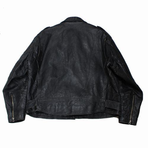 Supreme × Blackmeans 23AW Painted Leather Motorcycle Jacket