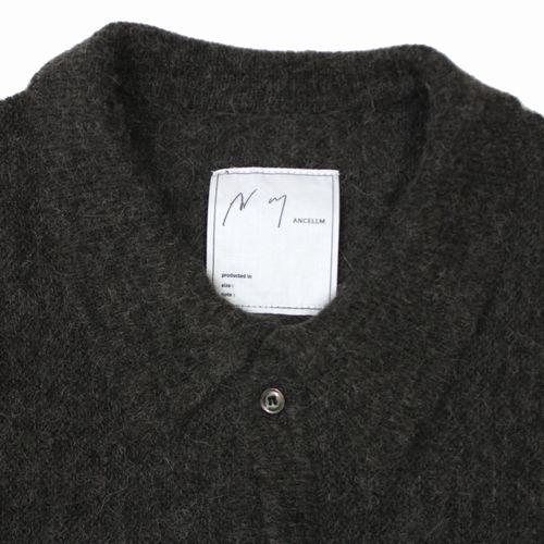 ANCELLM アンセルム 25AW KIMONO KNIT SHIRT ニットシャツ 2 ブラウン
