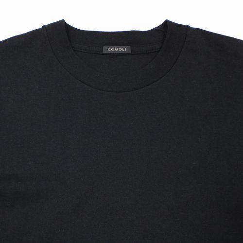 COMOLI コモリ 25SS コットンジャージ 半袖Tシャツ 2 ブラック