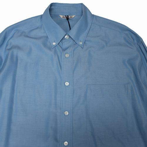 AURALEE オーラリー 25SS SILK BROAD BUTTON DOWN SHIRT シルク