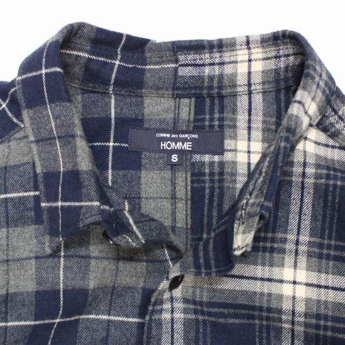 25 A/W COMME des GARÇONS HOMME ネルシャツ S コム デ ギャルソン
