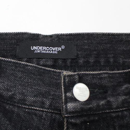 UNDERCOVER アンダーカバー 24AW TWIN PEAKS ツインピークス 加工デニムパンツ TPJQパッチ 3 ブラック