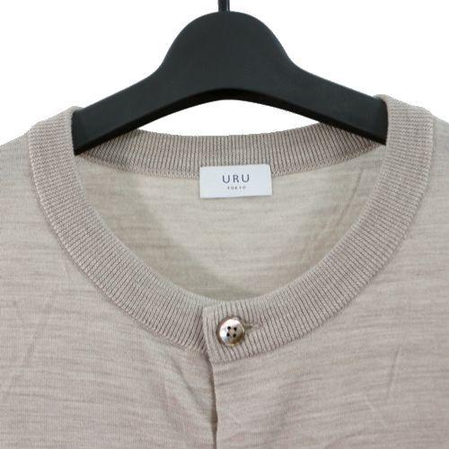 URU ウル 22SS 21GAUGE CREW NECK KNIT CARDIGAN クルーネック ニット 