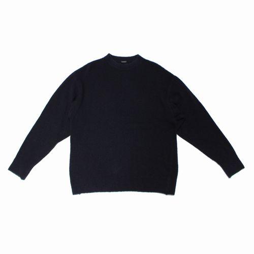 COMOLI コモリ 23AW カシミヤ製品染クルーネックニット 1 ネイビー