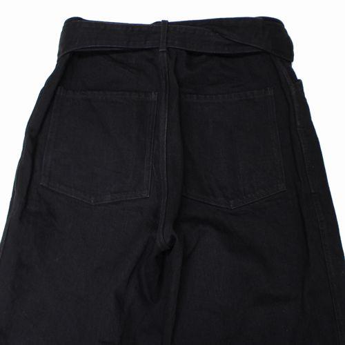 COMOLI コモリ 25AW ブラックデニム ベルテッドパンツ 2 ブラック