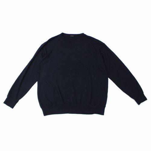 COMOLI コモリ 22AW ウール天竺長袖クルー ニット 2 ネイビー 