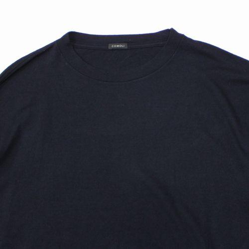 COMOLI コモリ 22AW ウール天竺長袖クルー ニット 2 ネイビー