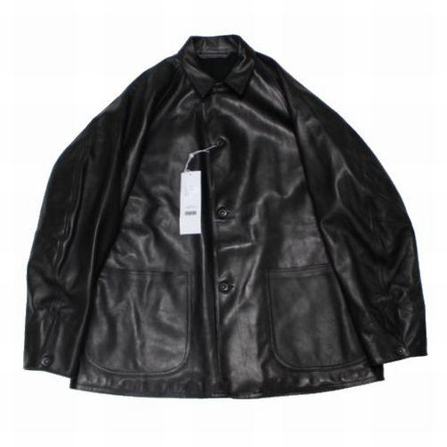 24SS COMOLI レザーワークジャケット COMOLI コモリ 24SS レザー ワークジャケット 2 ブラック : unstitch