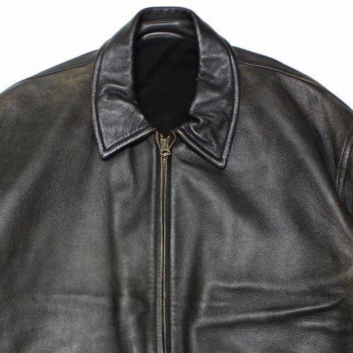 COMOLI 24ss 希少コモリ　サイズ3 レザージャケット COMOLI コモリ 24SS レザー ジップブルゾン 3 ブラック : unstitch