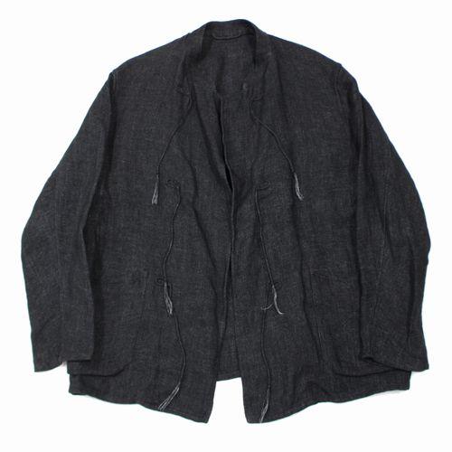 COMOLI コモリ 22SS リネン スタンドカラージャケット 2 ブラック