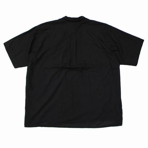 Comoli 25SS カディコットンコモリシャツ　ブラック　サイズ2 COMOLI コモリ 25SS KHADIコットン 半袖オープンカラーシャツ 2
