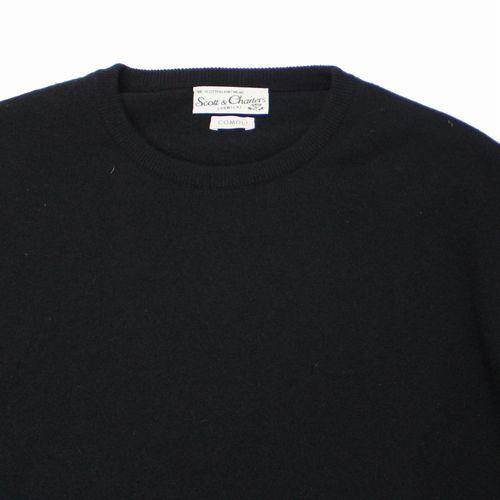 COMOLI(コモリ) / SCOTT&CHARTERS別注 クルーネックニット / NAVY 25AW