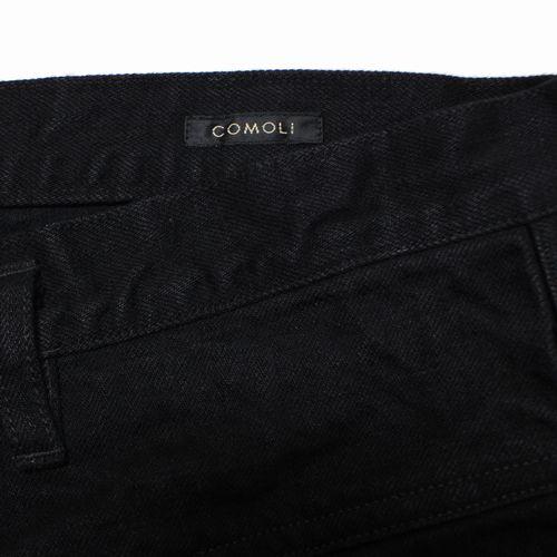 COMOLI コモリ 25AW ブラックデニム テーパードパンツ 2 ブラック