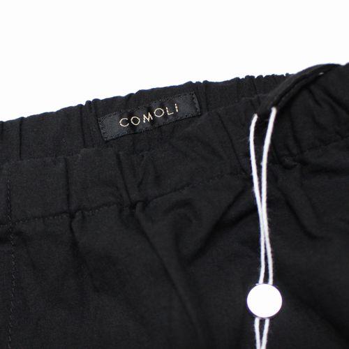 COMOLI コモリ 25SS KHADIコットン ドローストリングパンツ 2 ブラック
