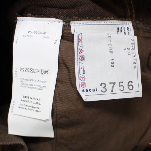 sacai サカイ 25AW Denim Pants デニムパンツ 3 ブラウン : unstitch