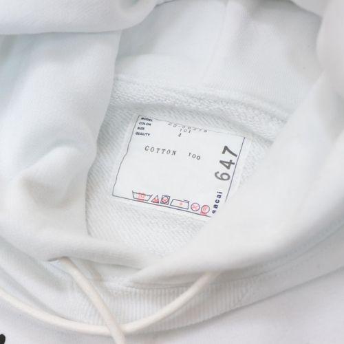 Sacai サカイ 2023 Graphic Print Hoodie パーカー 4 ホワイト