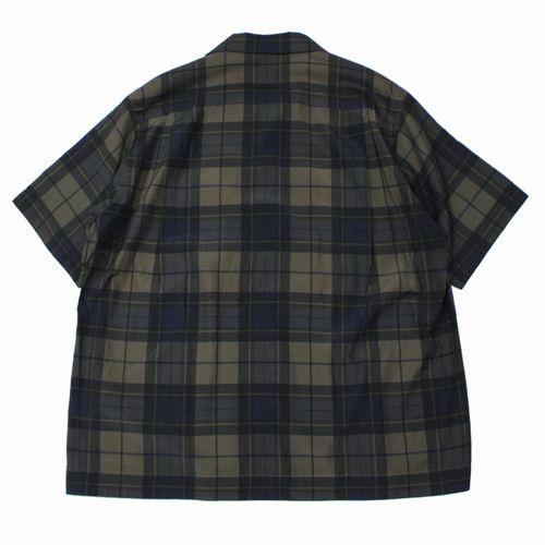 Sacai サカイ 25SS Plaid Print Shirt 半袖チェックシャツ 3 カーキ