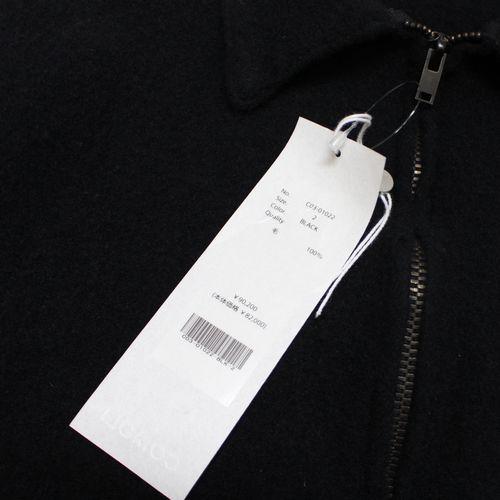 COMOLI コモリ 25AW 縮絨ウール ジップショートジャケット 2 ブラック 