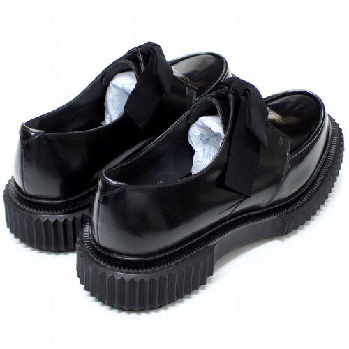 UNDERCOVER × ADIEV 25AW リボンレザーローファー 43 ブラック