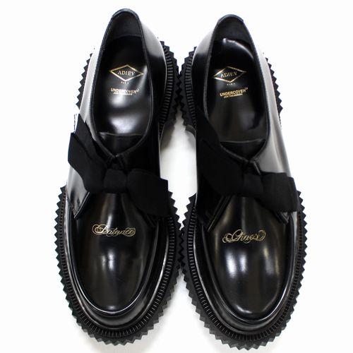 UNDERCOVER × ADIEV 25AW リボンレザーローファー 43 ブラック