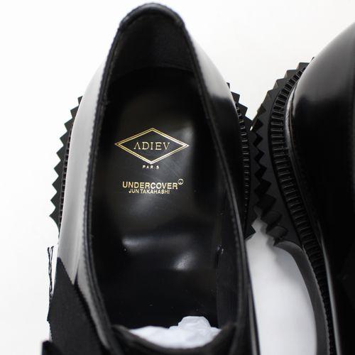 UNDERCOVER × ADIEV 25AW リボンレザーローファー 43 ブラック
