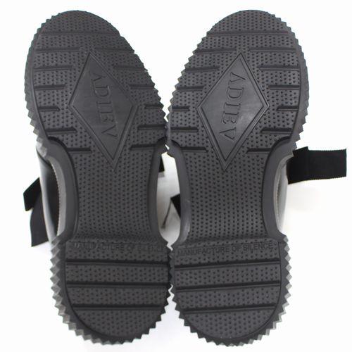 UNDERCOVER × ADIEV 25AW リボンレザーローファー 43 ブラック