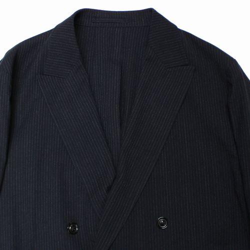 ULTERIOR アルテリア 25SS SILK WOOL STRIPED OX DB JKT シルク ウール