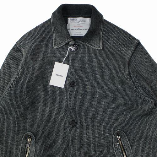 DAIRIKU ダイリク 25AW Vintage Dyed Knit Jacket ニットジャケット S