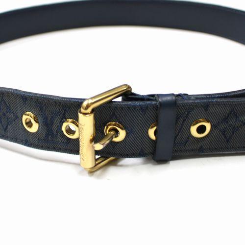 LOUIS VUITTON ルイヴィトン モノグラムデニム サンチュール ベルト 90