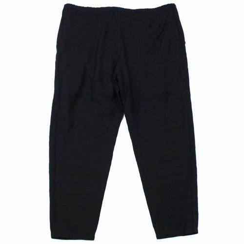 コモリ　ヴィスコースリネンドローストテーパードパンツ　サイズ2  BLACK COMOLI コモリ 19SS ヴィスコースリネン テーパードパンツ 2 ブラック