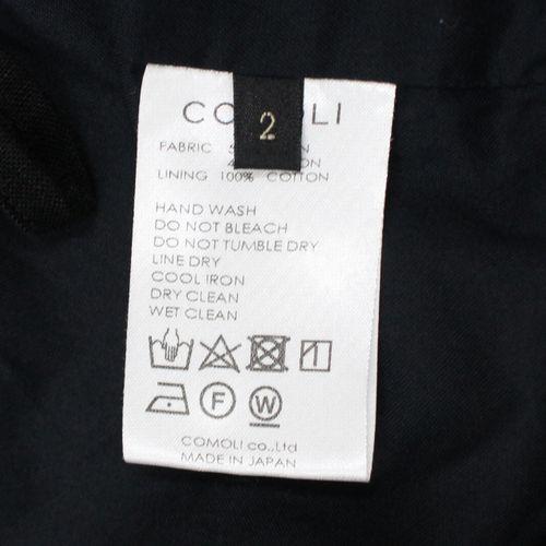 COMOLI コモリ 19SS ヴィスコースリネン テーパードパンツ 2 ブラック