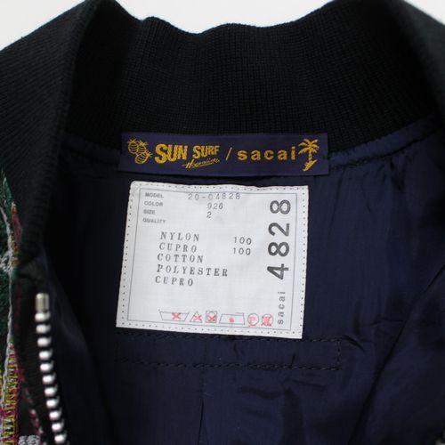 sacai &times; SUN SURF サカイ サンサーフ 20SS MA-1 ブルゾン 2 ブラック