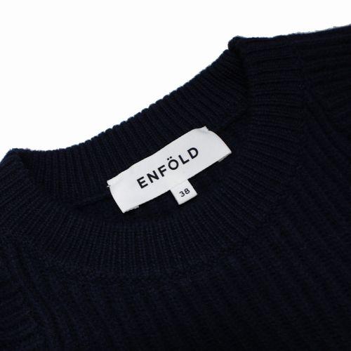 ENFOLD エンフォルド 23AW TUCK SHORT-KNIT PULLOVER ニット 38 