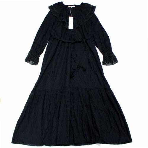 neQuittezpas ヌキテパ 24SS Cotton Dobby Frill Collar Dress 
