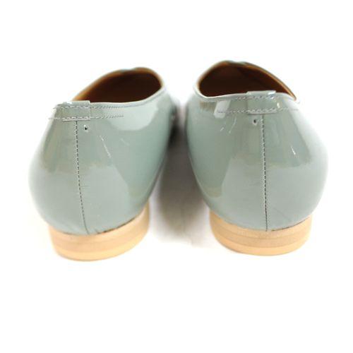 DELMONACO デルモナコ V-pumps enamel greengray エナメルパンプス