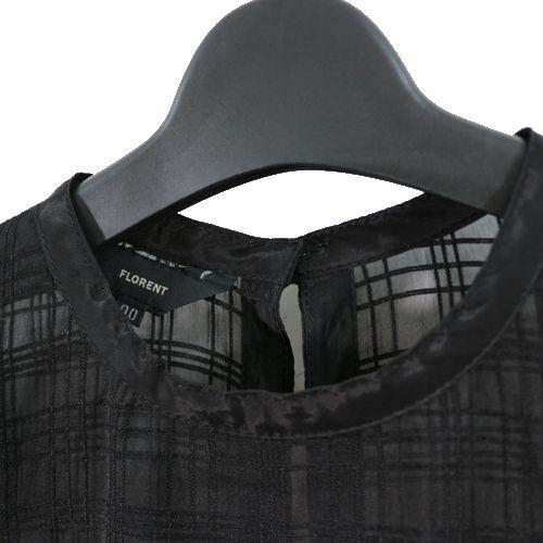 FLORENT フローレント 24AW SHEER CHECK BLOUSE シアーチェック