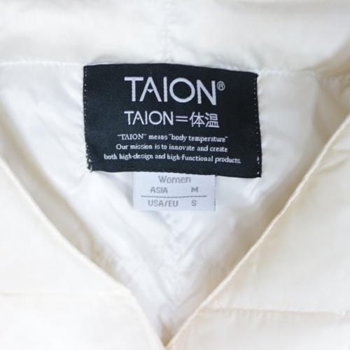 TAION タイオン Vネックボタン ロングインナーダウンジャケット ダウン