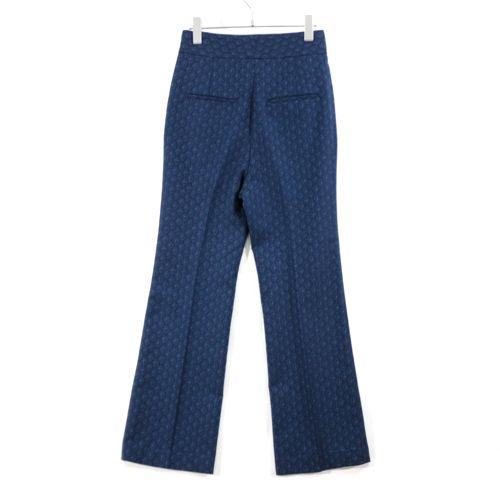 mame kurogouchi HIGH WAIST PANTS ブーツカット Mame Kurogouchi マメクロゴウチ 19AW WOOL KOMON JACQUARD BOOT CUT